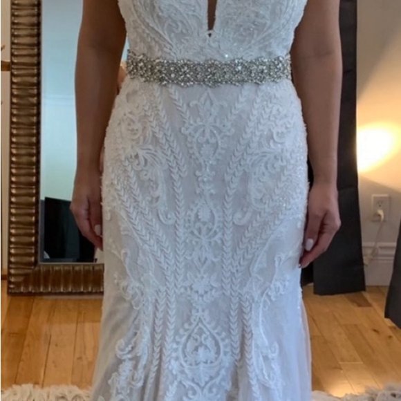 Bridal Beaded Jewelled Satin Belt